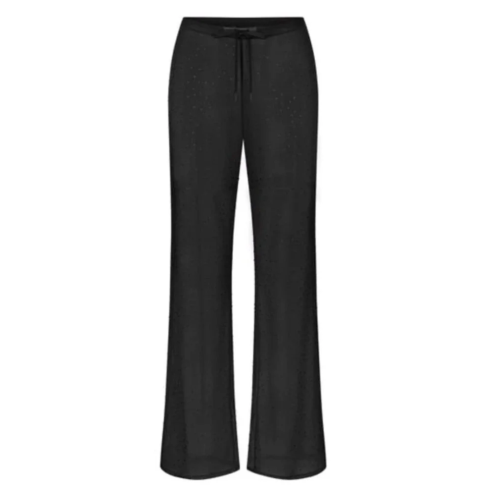 SKIMS Mesh Rhinestone Swim Cover Up Pant Onyx Black 4X  New
